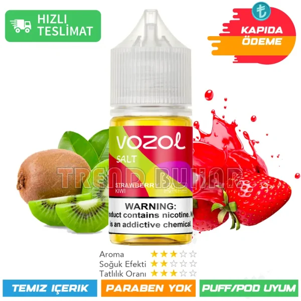 Vozol Likit Strawberry Kiwi Salt 30ml